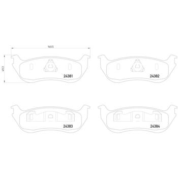 2008 Mercury Mountaineer Disc Brake Pad Rear Hella Pagid 355012481 image 2 of 2