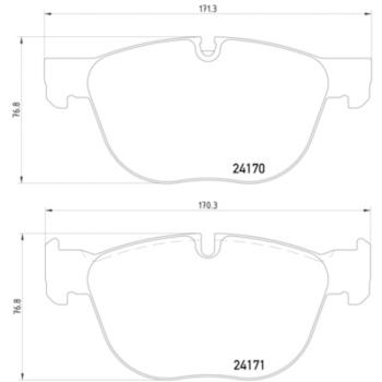 2016 BMW X5 Disc Brake Pad Front Hella Pagid 355012541 image 4 of 4