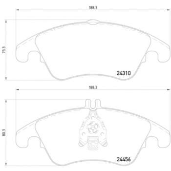2014 Mercedes-Benz E250 Disc Brake Pad Front Hella Pagid 355012621 image 4 of 4