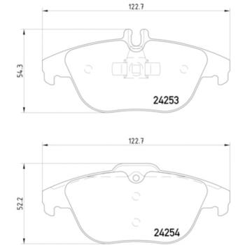 2012 Mercedes-Benz C250 Disc Brake Pad Rear Hella Pagid 355012741 image 4 of 4