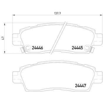 2009 GMC Acadia Disc Brake Pad Rear Hella Pagid 355012821 image 4 of 4