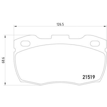 1997 Land Rover Defender 90 Disc Brake Pad Front Hella Pagid 355012871 image 4 of 4