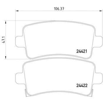 2018 Chevrolet Impala Disc Brake Pad Rear Hella Pagid 355012991 image 4 of 4