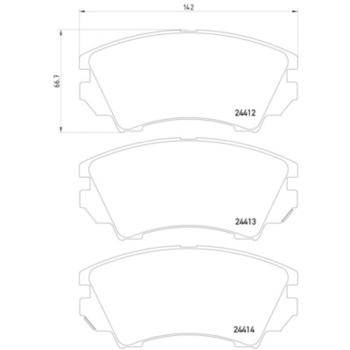 2012 Chevrolet Caprice Disc Brake Pad Front Hella Pagid 355013041 image 4 of 4
