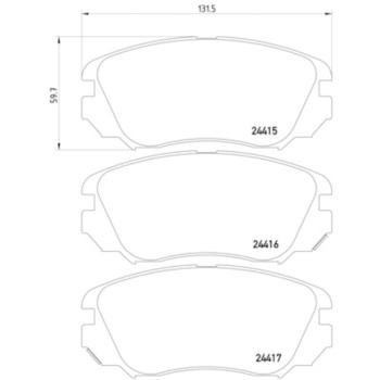 2017 Chevrolet Equinox Disc Brake Pad Front Hella Pagid 355013051 image 4 of 4