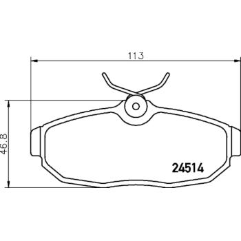 2009 Ford Mustang Disc Brake Pad Rear Hella Pagid 355013111 image 3 of 4