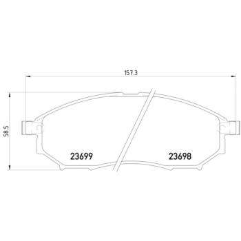 2007 Infiniti FX35 Disc Brake Pad Front Hella Pagid 355013141 image 2 of 2