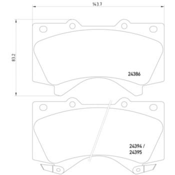 2013 Toyota Sequoia Disc Brake Pad Front Hella Pagid 355013151 image 4 of 4