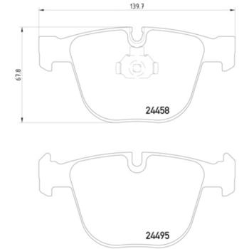 2016 BMW X5 Disc Brake Pad Rear Hella Pagid 355013171 image 4 of 4