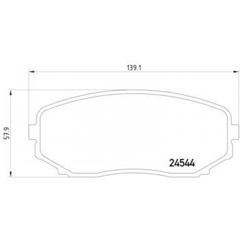 2019 Mazda CX-5 Disc Brake Pad Front Hella Pagid 355013251 image 1 of 2