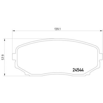 2019 Mazda CX-5 Disc Brake Pad Front Hella Pagid 355013251 image 2 of 2