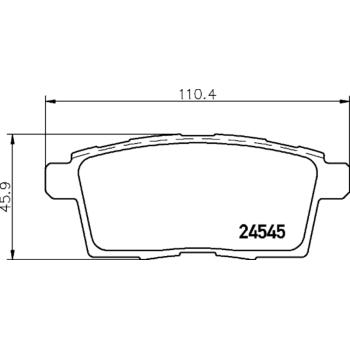 2011 Mazda CX-9 Disc Brake Pad Rear Hella Pagid 355013261 image 4 of 4