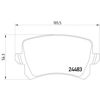 2013 Volkswagen CC Disc Brake Pad Rear Hella Pagid 355013331 image 3 of 4