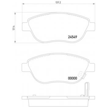 2013 Fiat 500 Disc Brake Pad Front Hella Pagid 355013371 image 1 of 2