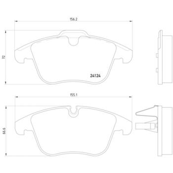 2009 Jaguar XF Disc Brake Pad Front Hella Pagid 355013621 image 4 of 4