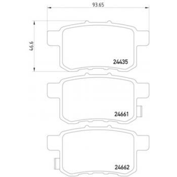 2012 Acura TSX Disc Brake Pad Rear Hella Pagid 355013631 image 1 of 2
