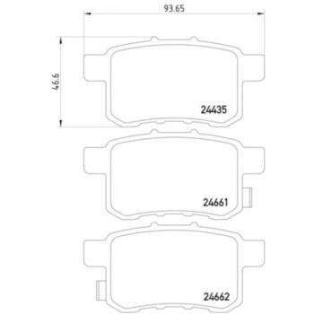 2012 Acura TSX Disc Brake Pad Rear Hella Pagid 355013631 image 2 of 2