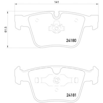 2011 Mercedes-Benz CL63 AMG Disc Brake Pad Rear Hella Pagid 355013641 image 4 of 4