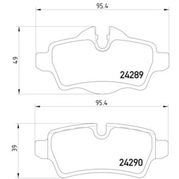 2014 Mini Cooper Disc Brake Pad Rear Hella Pagid 355013661 image 4 of 4
