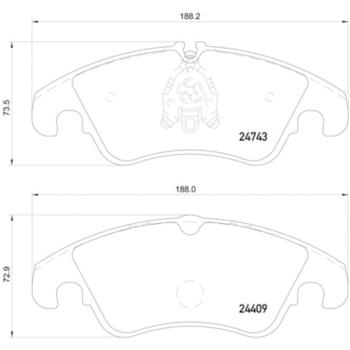 2010 Audi A5 Quattro Disc Brake Pad Front Hella Pagid 355013751 image 4 of 4