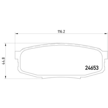 2013 Toyota Sequoia Disc Brake Pad Rear Hella Pagid 355013771 image 2 of 2