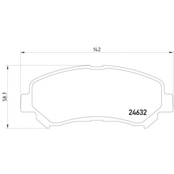 2007 Nissan Sentra Disc Brake Pad Front Hella Pagid 355013781 image 2 of 2