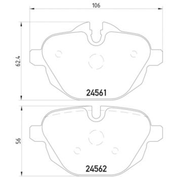 2015 BMW ActiveHybrid 5 Disc Brake Pad Rear Hella Pagid 355013921 image 4 of 4