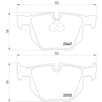 2016 BMW X5 Disc Brake Pad Rear Hella Pagid 355013941 image 4 of 4