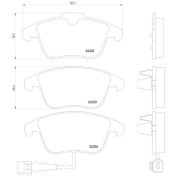 2019 Volkswagen Passat Disc Brake Pad Front Hella Pagid 355014031 image 4 of 4