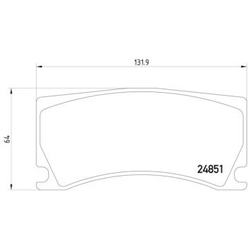 2008 Jaguar XKR Disc Brake Pad Rear Hella Pagid 355014101 image 4 of 4