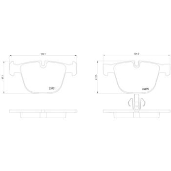 2014 BMW 535i GT xDrive Disc Brake Pad Rear Hella Pagid 355014141 image 4 of 4