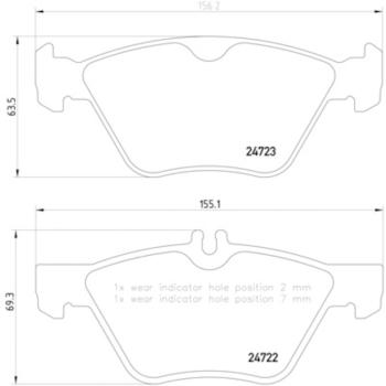 2008 Mercedes-Benz E350 Disc Brake Pad Front Hella Pagid 355014291 image 4 of 4