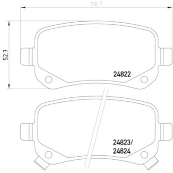 2009 Volkswagen Routan Disc Brake Pad Rear Hella Pagid 355014331 image 4 of 4