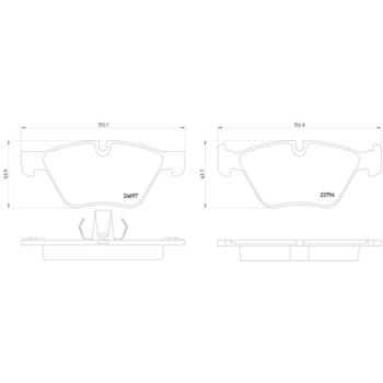 2015 BMW 528i Disc Brake Pad Front Hella Pagid 355014351 image 4 of 4