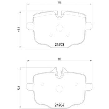 2023 BMW M4 Disc Brake Pad Rear Hella Pagid 355014361 image 4 of 4