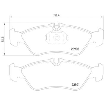 2013 Mercedes-Benz Sprinter 3500 Disc Brake Pad Rear Hella Pagid 355014401 image 4 of 4