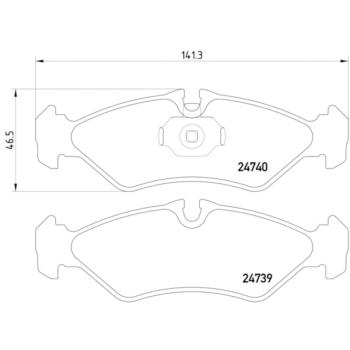 2004 Dodge Sprinter 2500 Disc Brake Pad Rear Hella Pagid 355014421 image 2 of 2