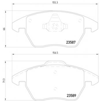 2008 Audi A3 Disc Brake Pad Front Hella Pagid 355014511 image 1 of 2