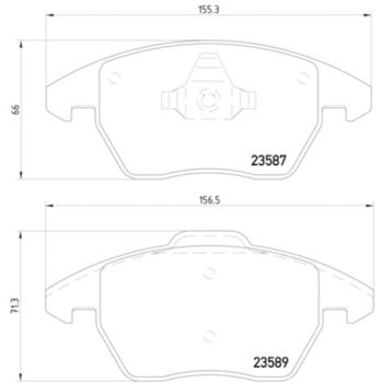 2008 Audi A3 Disc Brake Pad Front Hella Pagid 355014511 image 2 of 2