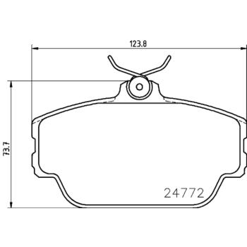 2002 Mercury Sable Disc Brake Pad Front Hella Pagid 355014521 image 3 of 4