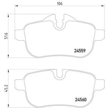 2014 BMW Z4 Disc Brake Pad Rear Hella Pagid 355014621 image 4 of 4