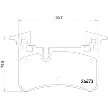 2011 Mercedes-Benz CLS63 AMG Disc Brake Pad Rear Hella Pagid 355014811 image 4 of 4