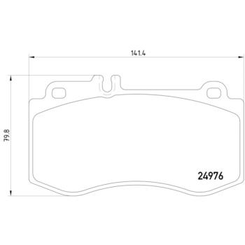 2010 Mercedes-Benz E550 Disc Brake Pad Front Hella Pagid 355014821 image 4 of 4