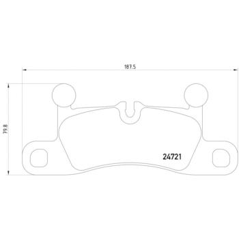 2014 Porsche Cayenne Disc Brake Pad Rear Hella Pagid 355015101 image 4 of 4