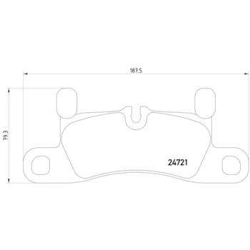 2014 Porsche Cayenne Disc Brake Pad Rear Hella Pagid 355015121 image 4 of 4