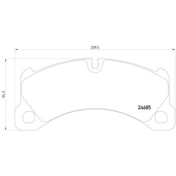 2013 Porsche Cayenne Disc Brake Pad Front Hella Pagid 355015131 image 4 of 4