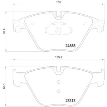 2015 BMW ActiveHybrid 5 Disc Brake Pad Front Hella Pagid 355015261 image 4 of 4