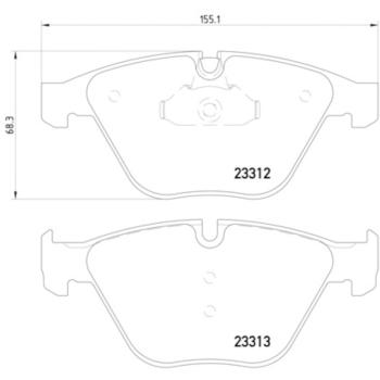 2006 BMW 530i Disc Brake Pad Front Hella Pagid 355015391 image 4 of 4