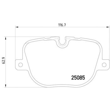 2011 Land Rover Range Rover Disc Brake Pad Rear Hella Pagid 355015451 image 4 of 4
