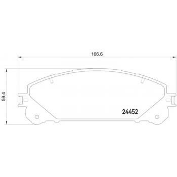 2015 Lexus NX200t Disc Brake Pad Front Hella Pagid 355015461 image 1 of 2